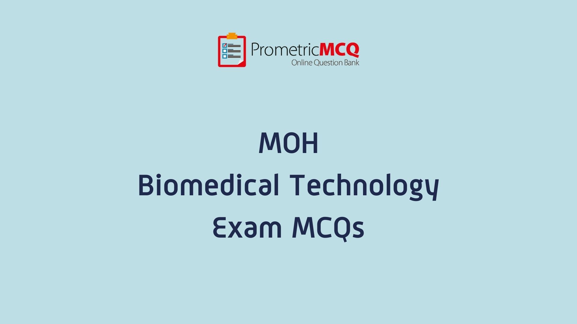 UAE MOH Biomedical Technology Exam MCQs