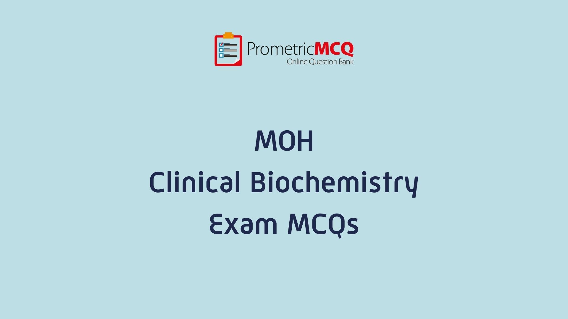 UAE MOH Clinical Biochemistry Exam MCQs