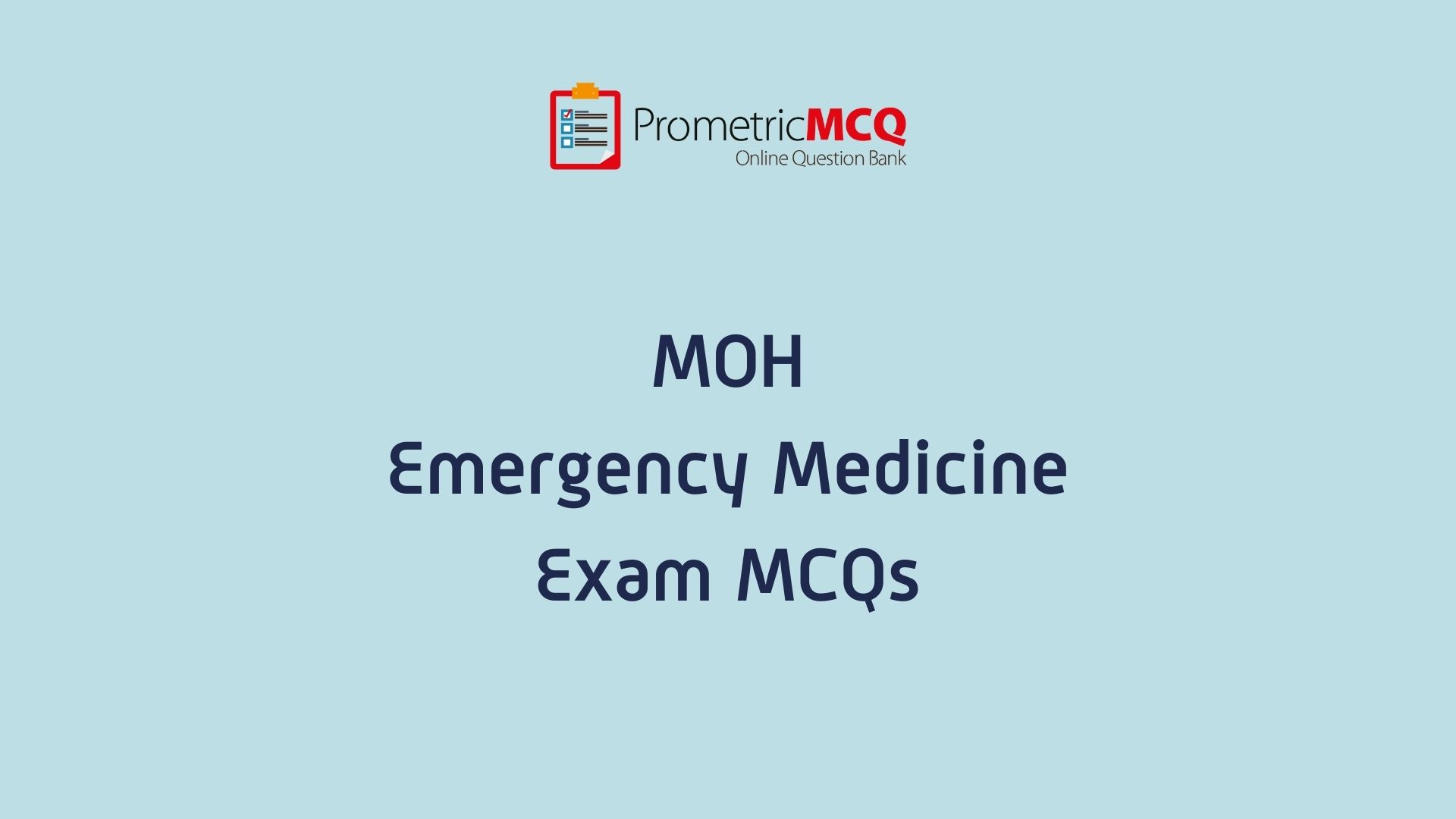 UAE MOH Emergency Medicine Exam MCQs