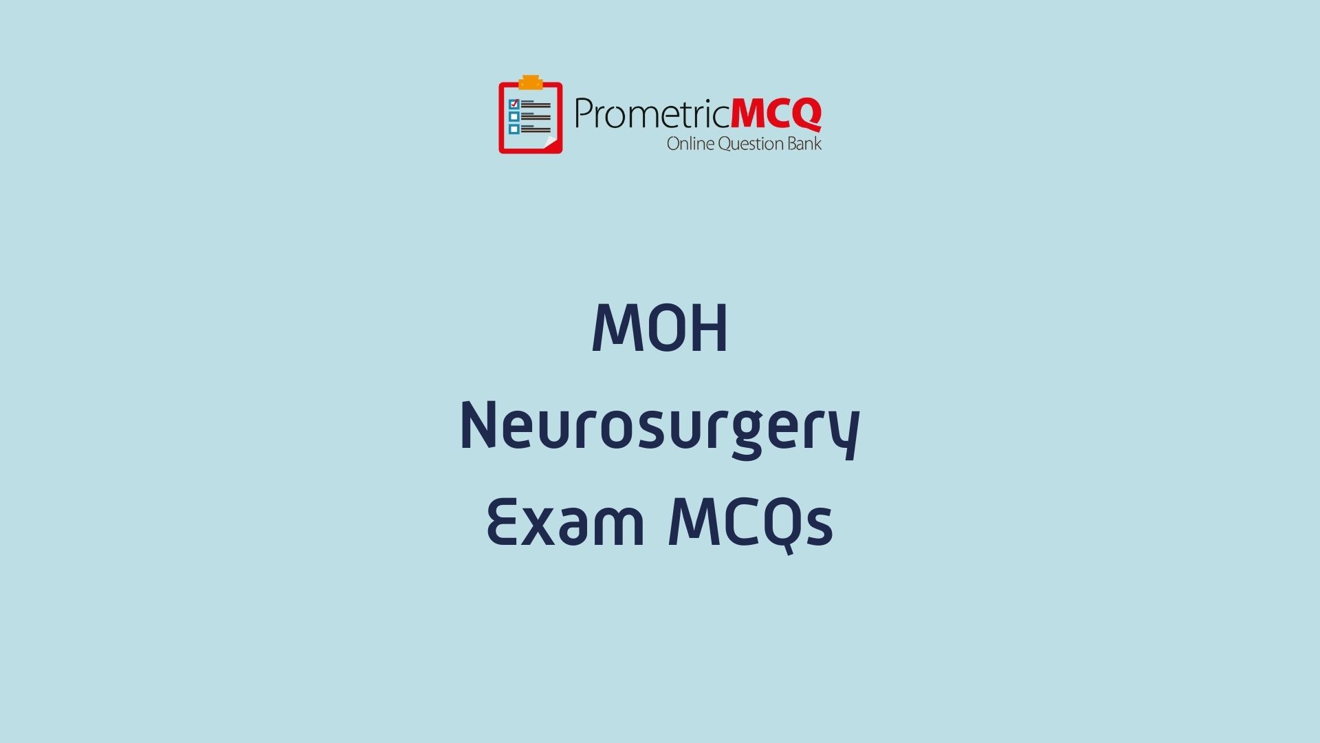 UAE MOH Neurosurgery Exam MCQs