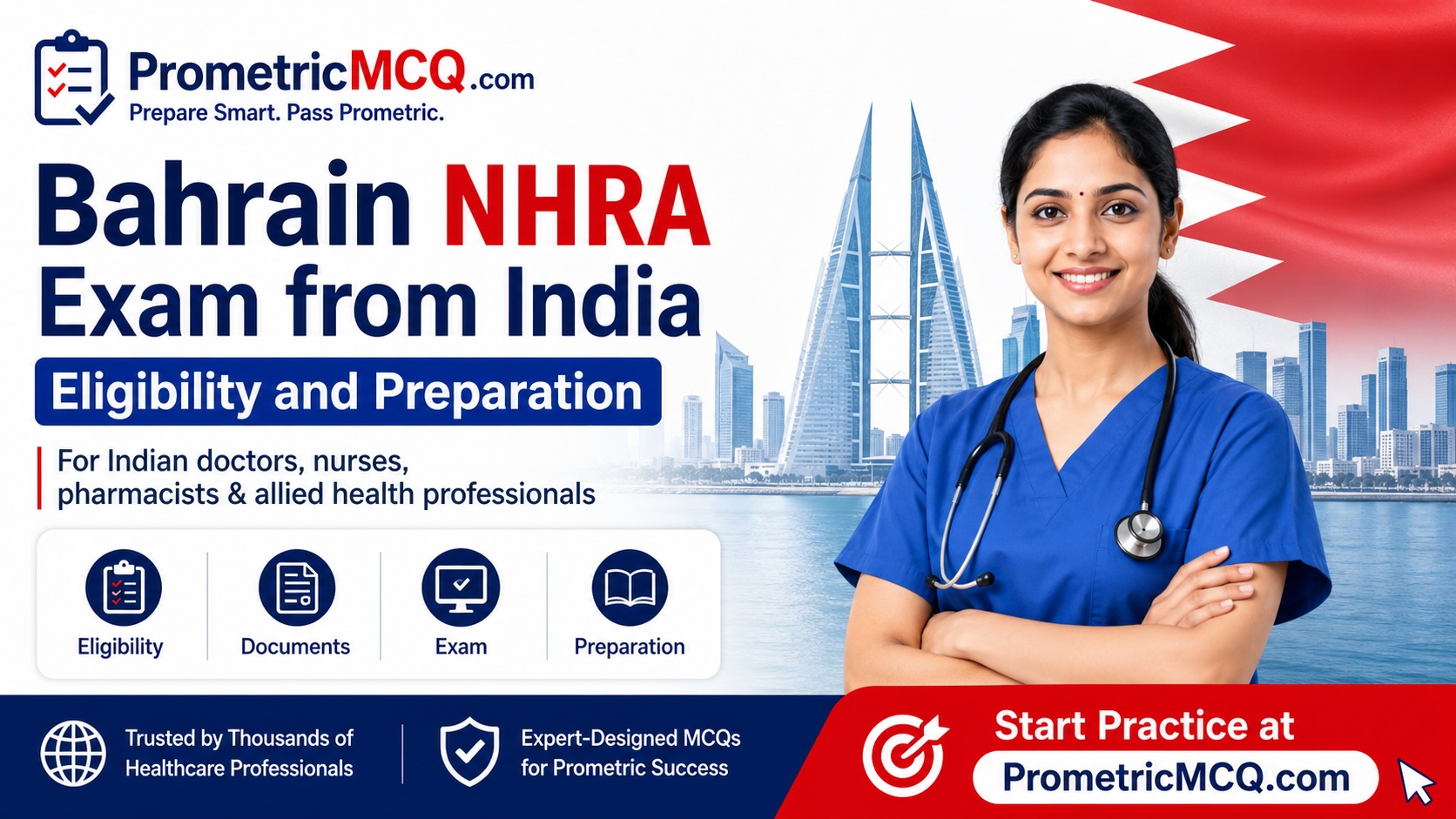 Bahrain NHRA Exam from India Eligibility Preparation