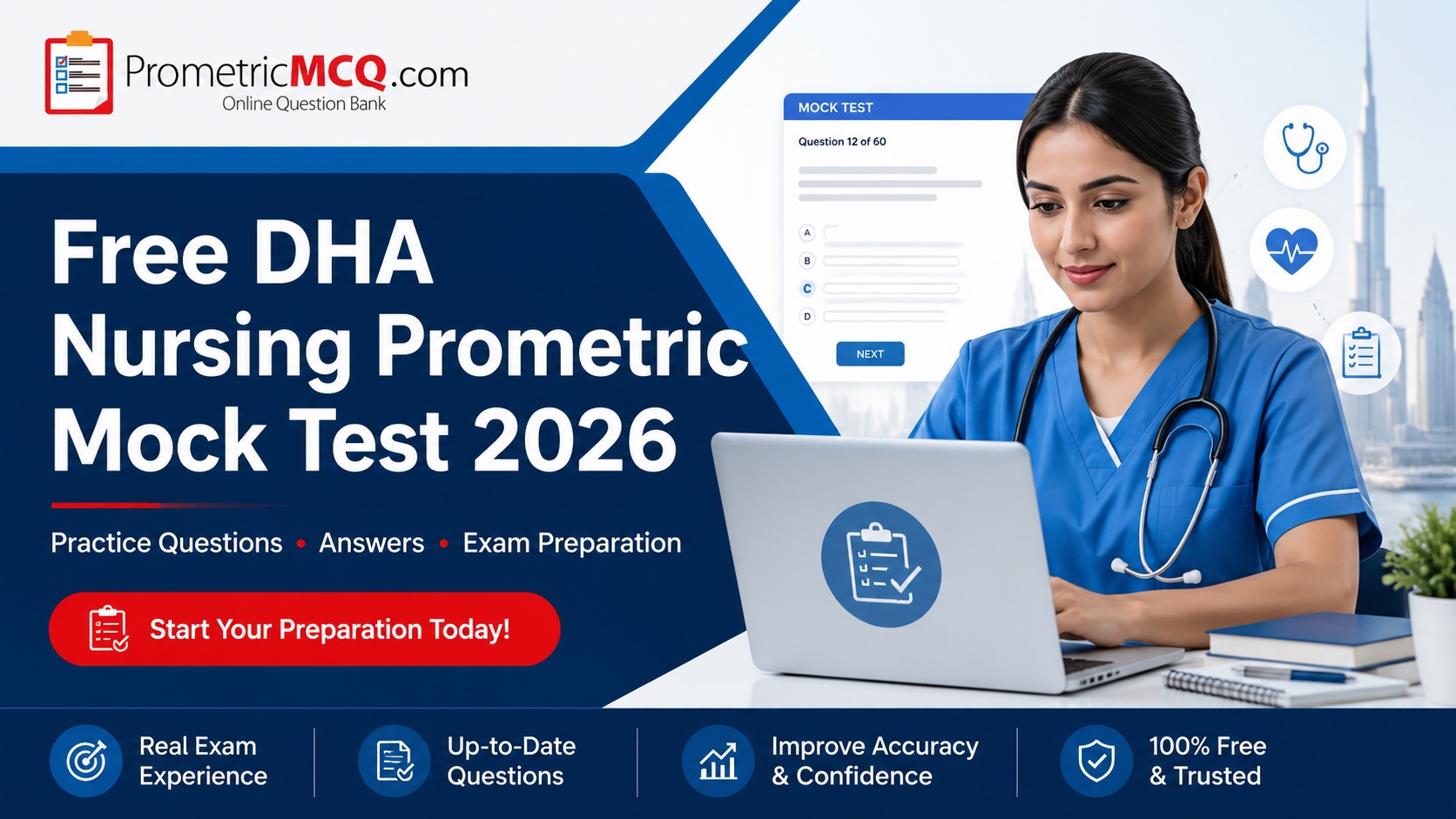 Free DHA Nursing Prometric Mock Test 2026