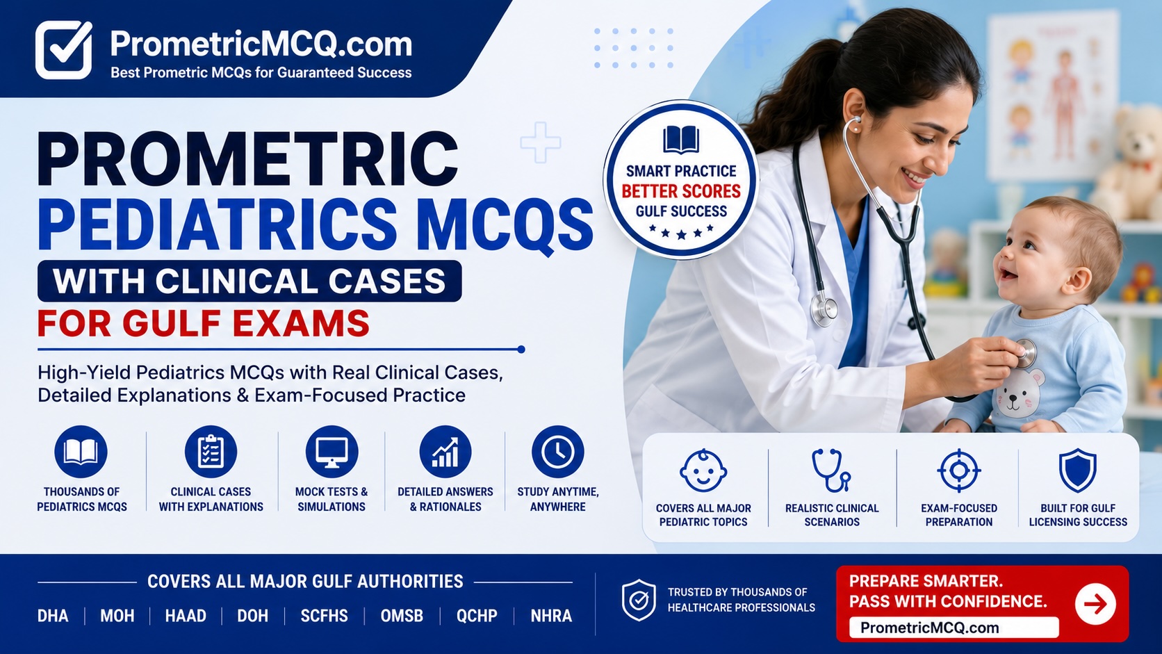 Prometric Pediatrics MCQs Clinical Cases Gulf Exams 2026