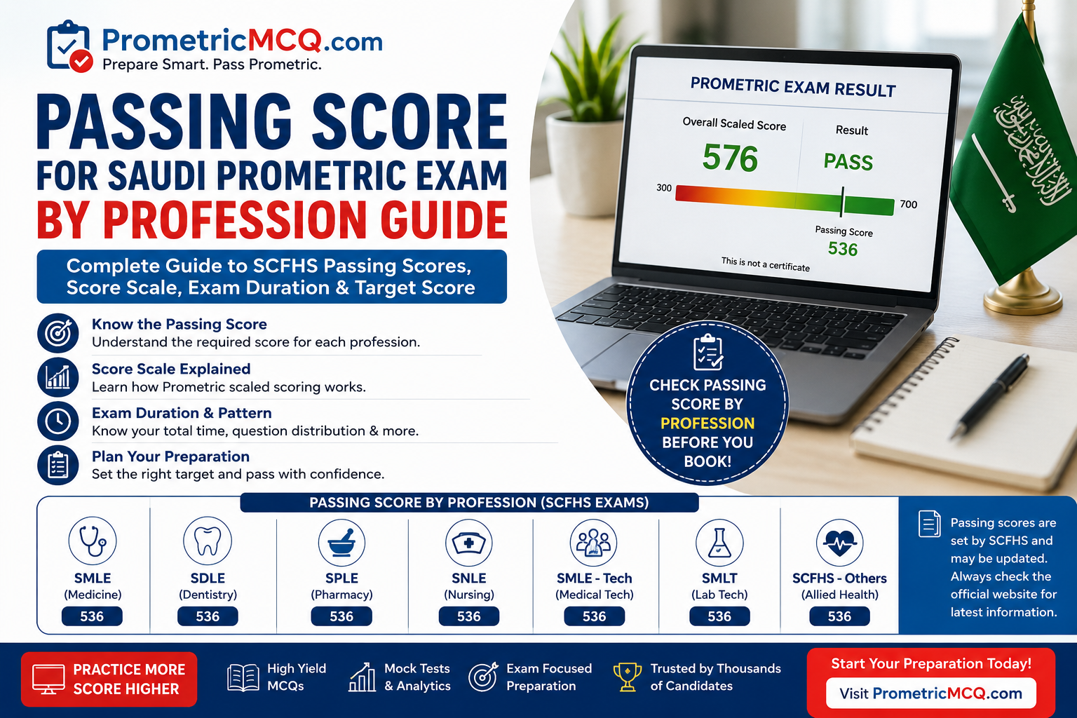 Saudi Prometric Passing Score by Profession Guide